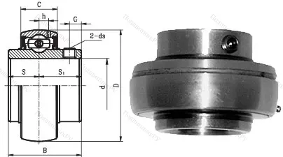 Корпусный подшипник UC 202