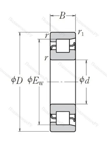 Цилиндрический роликовый подшипник NF 306 W в Йошкар-Оле