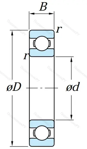 Однорядный шариковый подшипник 6310 ZZ C 3 от производителя  KOYO
