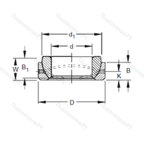 Подшипник скольжения сферический 13SBT 22