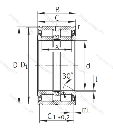 Двухрядный роликовый подшипник SL 04 5010 PP 2NR от производителя  INA