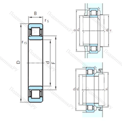 Подшипник роликовый радиальный  412-300