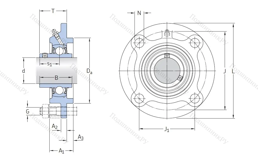 Подшипниковый узел FYC 25 TF