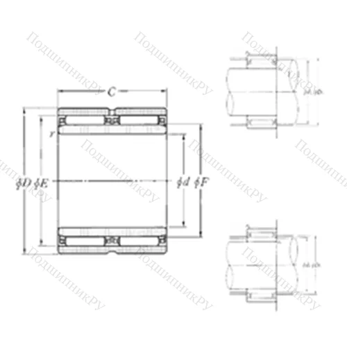 Подшипник игольчатый радиальный NAO-12?24?20ZW