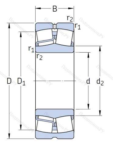 Сферический роликовый подшипник 23026 CC/W 33 от производителя  SKF