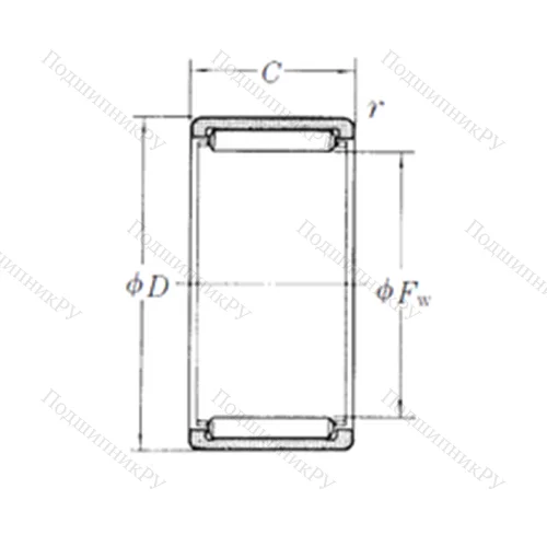 Подшипник игольчатый радиальный RLM 152316-1
