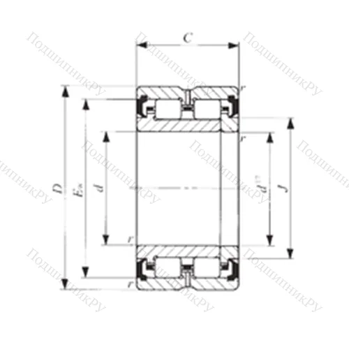 Подшипник роликовый радиальный TRU 10515350UU