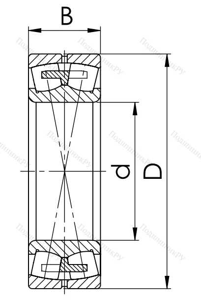 Сферический роликовый подшипник 3516 Н (22216 MBW 33)