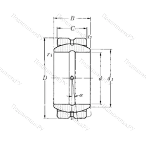 Подшипник скольжения сферический SA 2-52B