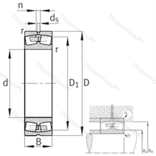 Подшипник роликовый радиальный самоцентрирующийся 24156-B-K 30