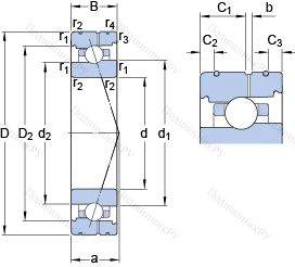 Подшипник 7009 CB/HCP 4AL