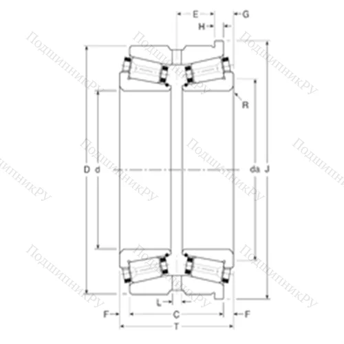 Подшипник роликовый радиально-упорный 160090/160161XH