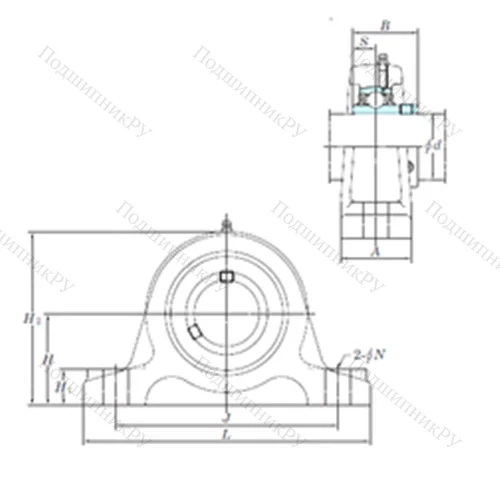 Подшипниковый узел шариковый радиальный UCIP 211-35