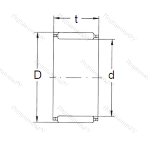 Подшипник игольчатый радиальный K 20X 26X 20