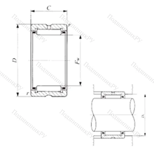 Подшипник игольчатый радиальный TAF 405030/SG