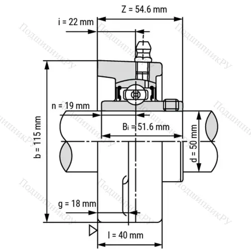Подшипниковый узел SSUCFL 210 - Вал: 50 мм от производителя  LPZ