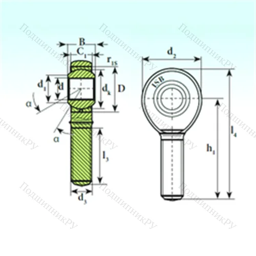 Подшипник скольжения сферический TSM 16 C