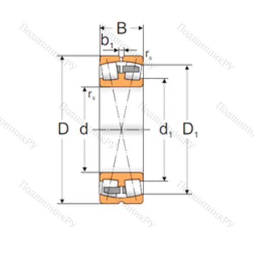 Подшипник роликовый радиальный самоцентрирующийся 22224 MBW 33