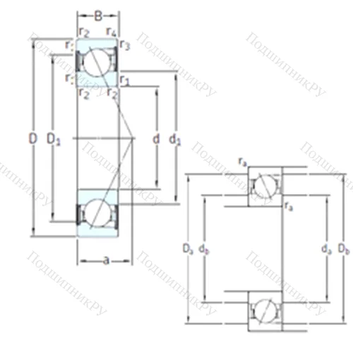 Подшипник шариковый радиально-упорный SS 7216 ACD/P 4A от производителя  SKF