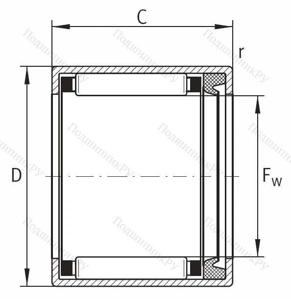 Игольчатый подшипник HK 2018 RS L 271