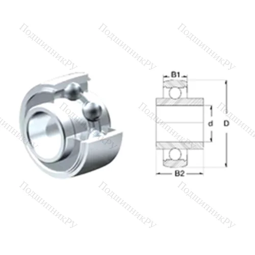 Подшипник шариковый радиальный SUC 210
