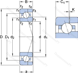 Подшипник 7003 CE/P 4AH