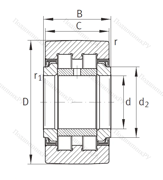 Подшипник PWTR 20 2RS XL
