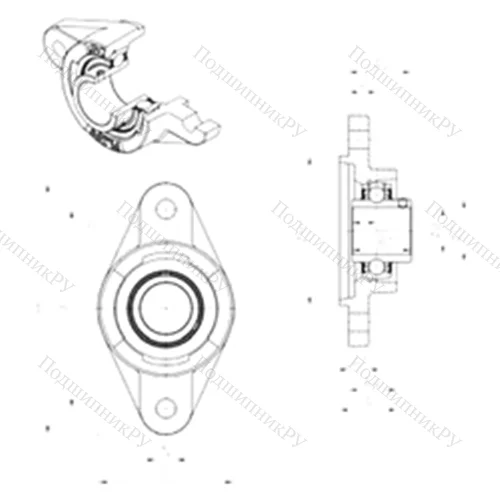Подшипниковый узел шариковый радиальный UCFLZ 203