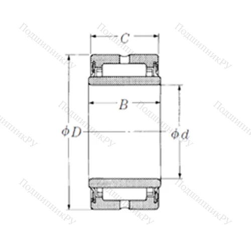 Подшипник игольчатый радиальный NA 49/32TT