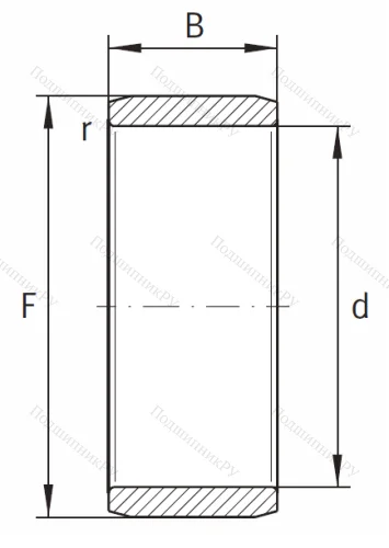 Игольчатый подшипник внутреннее кольцо IR 10x14x20 от производителя  INA