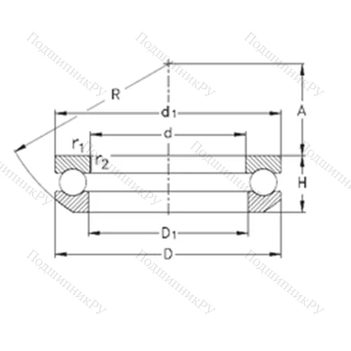Подшипник шариковый упорный 53226 от производителя  NKE