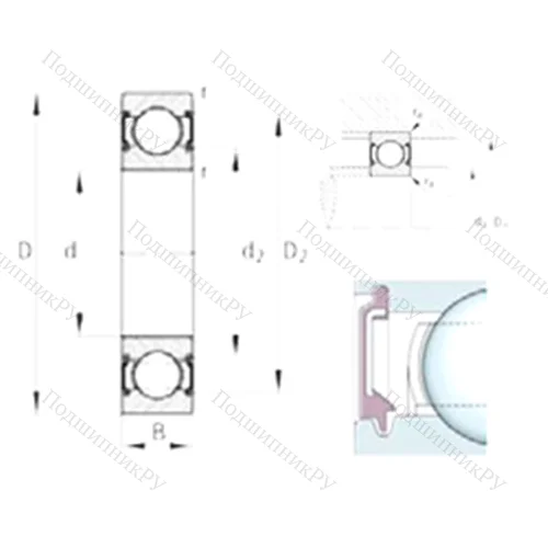 Подшипник шариковый радиальный 6201-C-2BRS