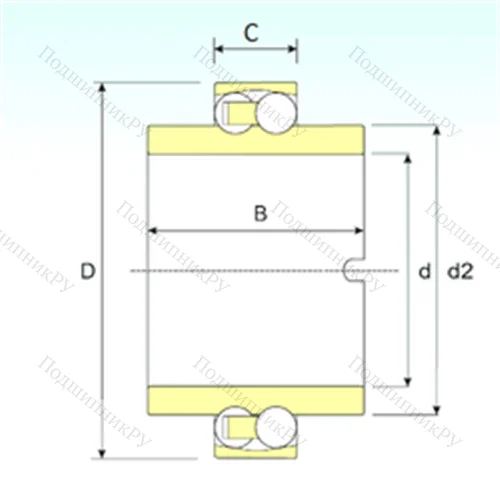 Подшипник шариковый радиальный самоцентрирующийся 11208 TN 9