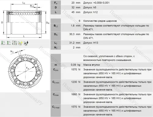 Подшипник KB 20 PP AS в Йошкар-Оле