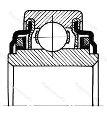 Подшипник  420303 размер 17,5x47x14/17,7