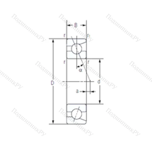 Подшипник шариковый радиально-упорный 7215AC