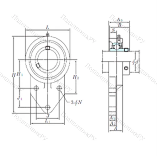 Подшипниковый узел шариковый радиальный UCFB 210