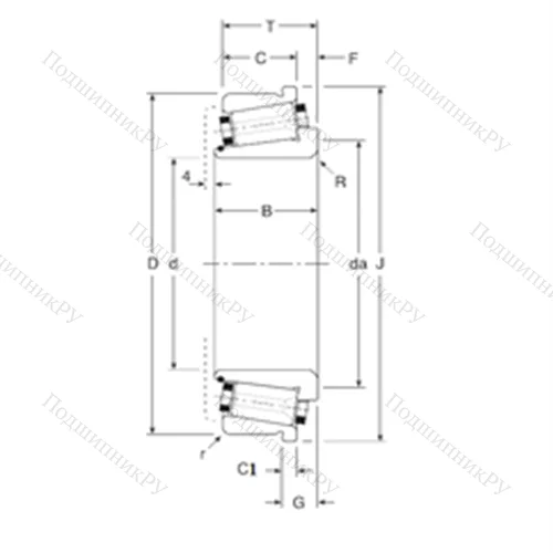 Подшипник роликовый радиально-упорный 210095/210170C