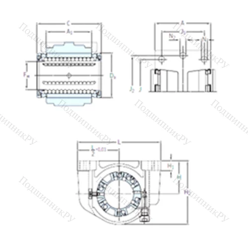 Подшипник шариковый линейный LUCE 30-2LS