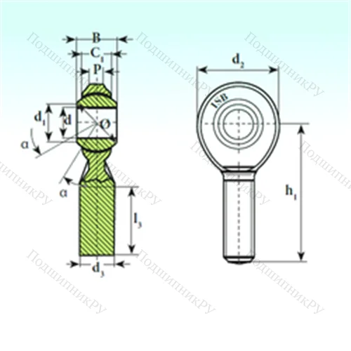 Подшипник скольжения сферический TSM.R 12