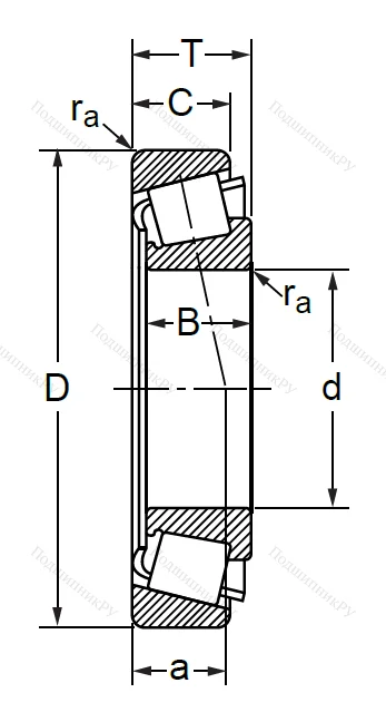 Конический роликовый подшипник 7509-6 A
