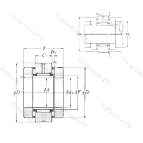 Подшипник комбинированный AXN 4580