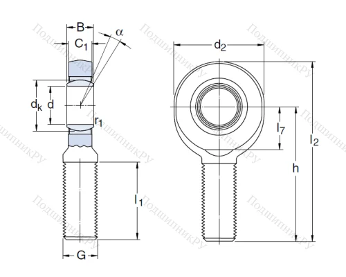 Наконечник штоков с внешней резьбой SA 10 E в Йошкар-Оле