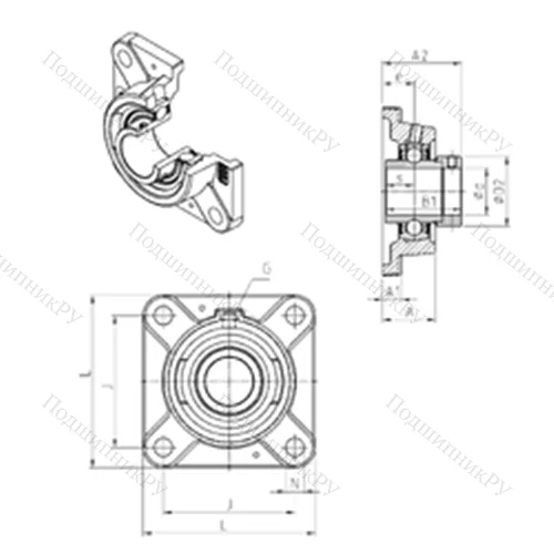 Подшипниковый узел шариковый радиальный EXFE 203