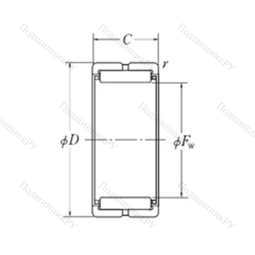 Подшипник игольчатый радиальный RNA 4916