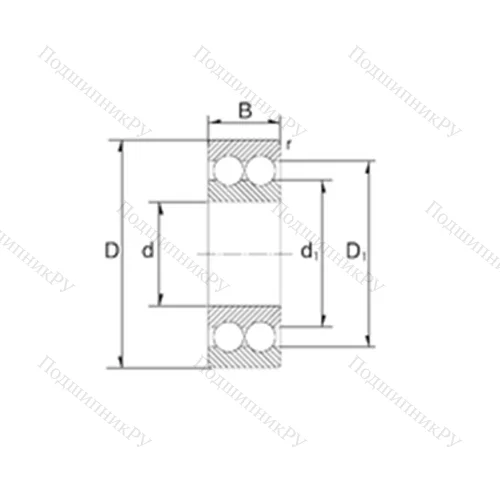 Подшипник шариковый радиально-упорный 5206