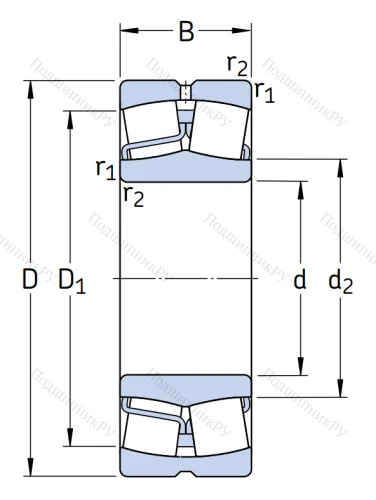 Сферический роликовый подшипник с конической посадкой на вал 23224 CCK/W 33 от производителя  SKF