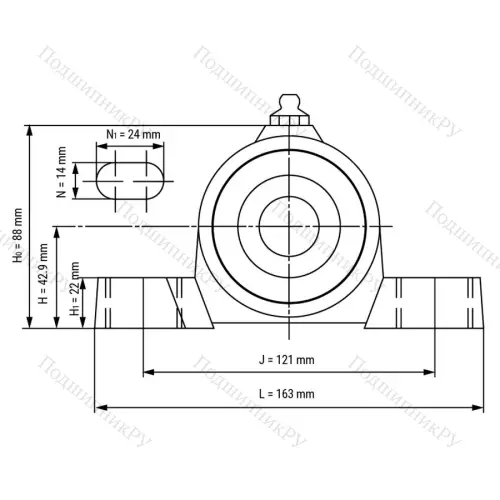 Подшипниковый узел WP-SSBP 206 - Вал: 30 мм от производителя  LPZ
