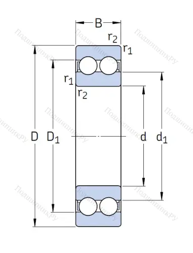 Двухрядный шариковый подшипник 4205 ATN 9 от производителя  SKF