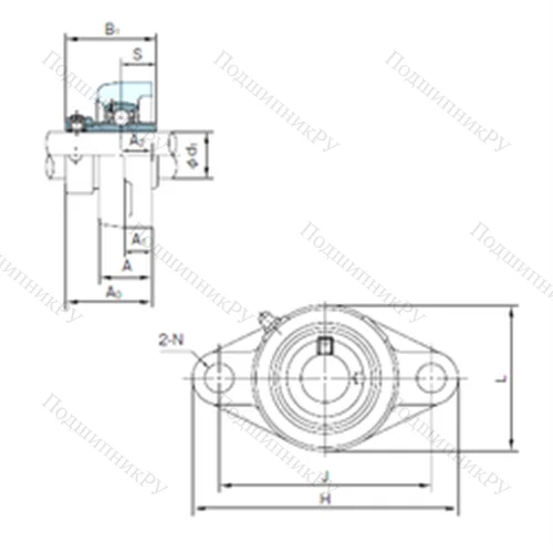 Подшипниковый узел шариковый радиальный UGFL 212